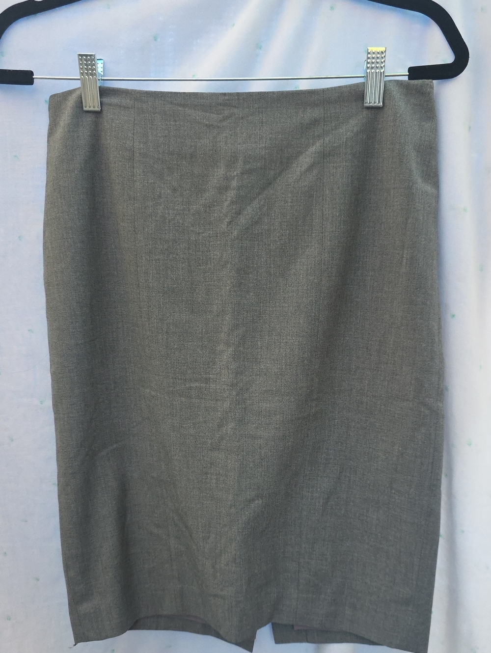 Ann Taylor Gray Structured Knee Length Pencil Skirt 2